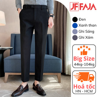 Quần tây nam Big Size chất vải cotton dày dặn vừa đủ dáng ôm hàn quốc FAJA hạn chế bai xù dáng chuẩn