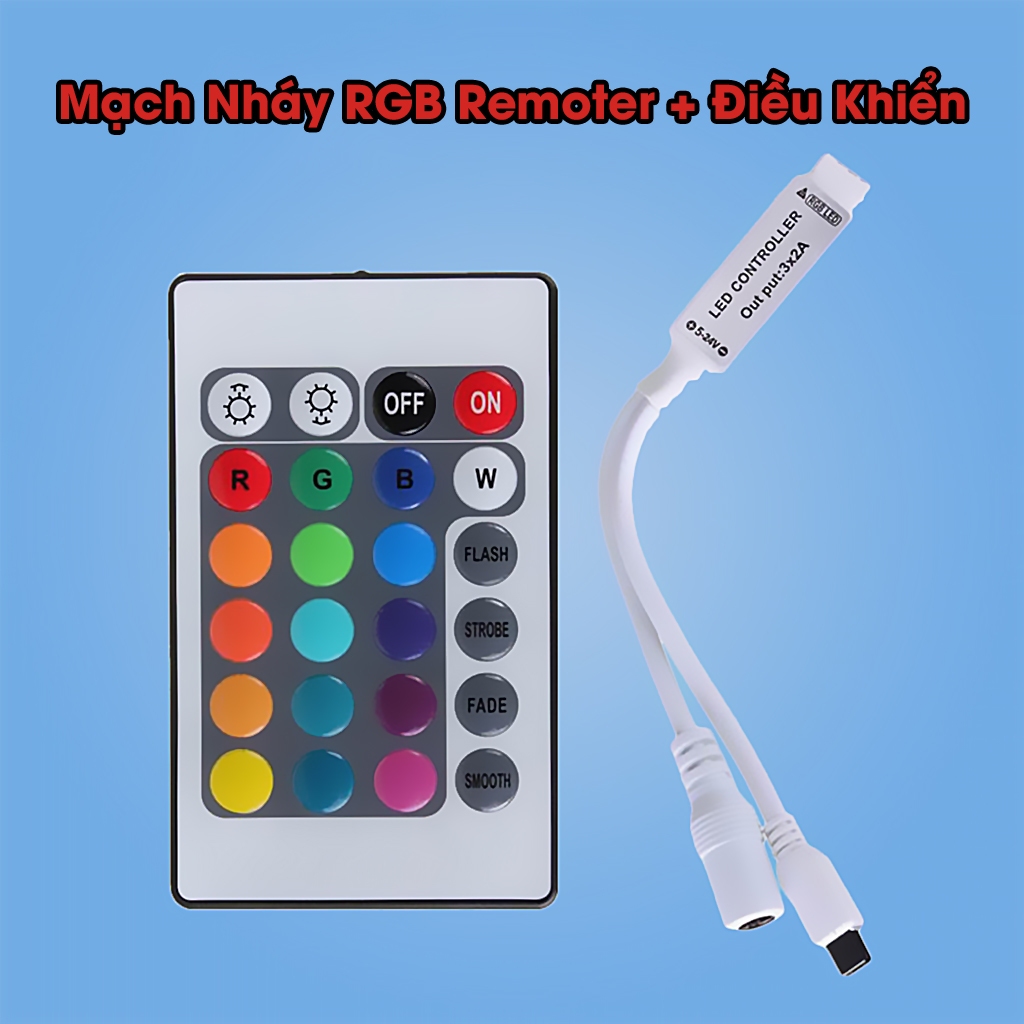 Bộ điều khiển led rgb 12v-24v, điều khiển từ xa / remote rgb
