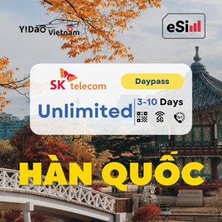 eSIM Du Lịch Hàn Quốc, eSIM Hàn Quốc Cài Đặt Nhanh Bằng Mã QR, Data Tốc Độ Cao Và Ổn Định
