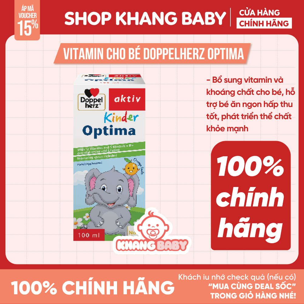 Siro vitamin ăn ngon Kinder Optima Doppelherz 100ml