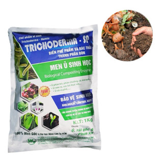 [ 1KG ] Men ủ vi sinh hữu cơ Trichoderma SP biến phế phẩm rác thải thành phân bón, đối kháng nấm bệnh, bảo vệ rễ giá rẻ