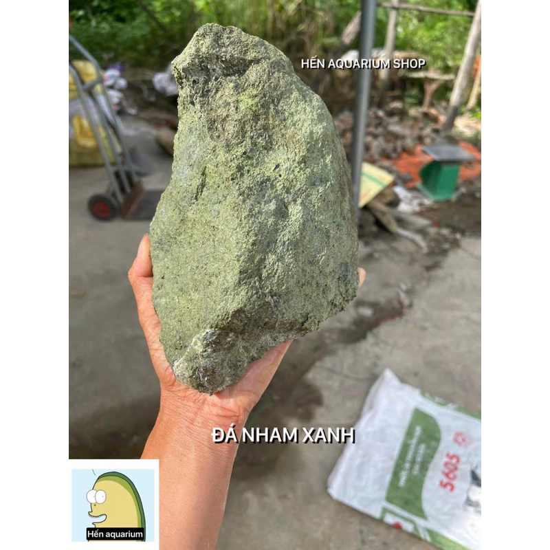 Đá nham xanh thuỷ sinh - Trang trí bể cá , tiểu cảnh giả núi ( 1 viên )