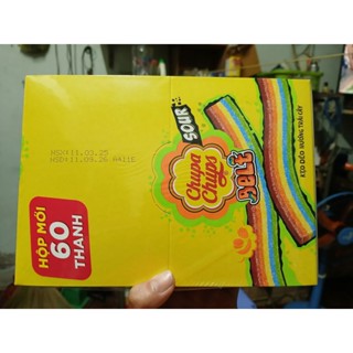 Chup cầu vồng - Kẹo dẻo  hương  trái cây chupa  Chups hộp  60 thanh.