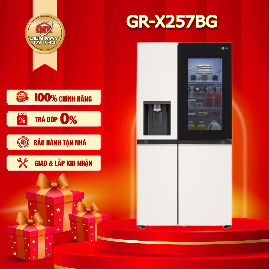 Tủ lạnh LG Inverter 635 Lít Side By Side InstaView Door‑in‑Door GR‑X257BG