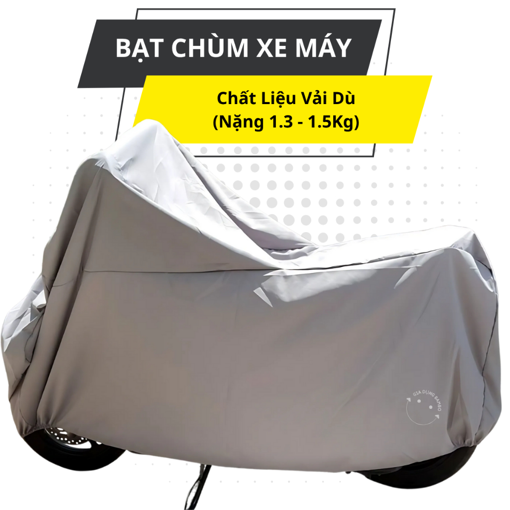 Bạt Phủ Xe Máy Cao Cấp Che Nắng Mưa, Vải Dày Chống Thấm, Dành Cho SH, Air Blade, Lead, Vision
