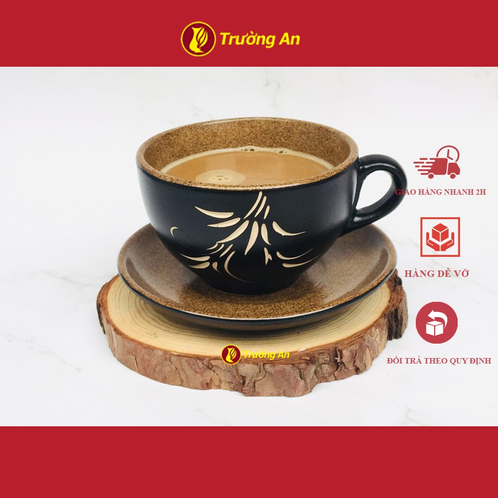 Cốc cafe capuchino 220ml nhiều màu