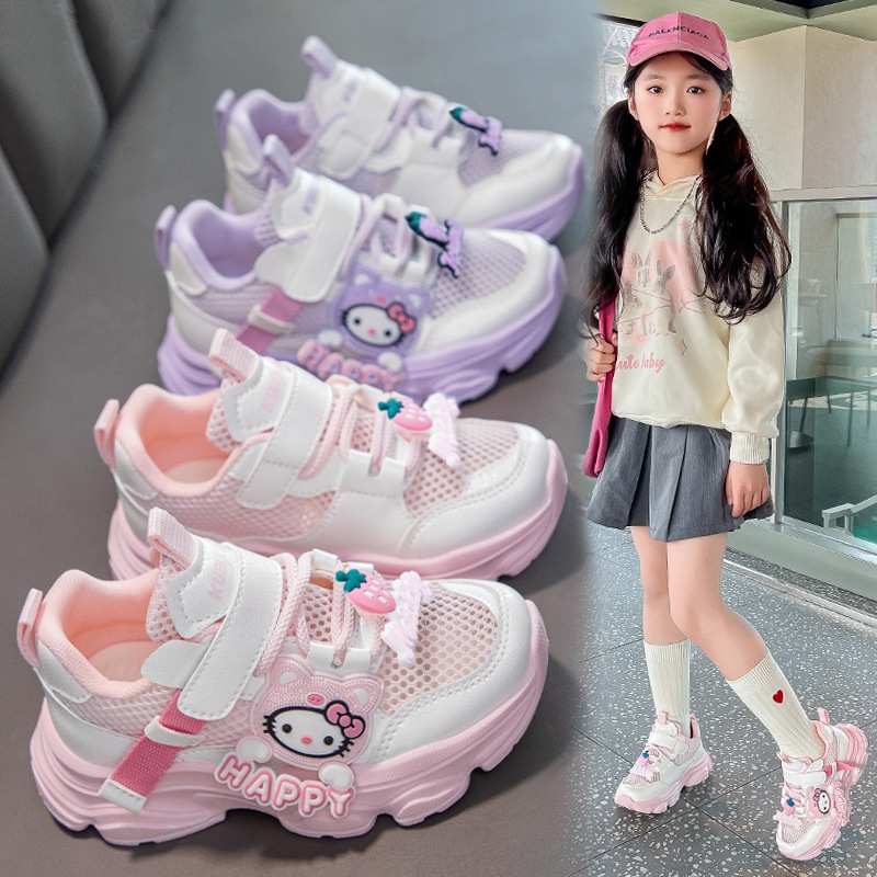 Giày thể thao bé gái đi học, đi chơi cho bé 3-15t phong cách thời trang, cá tính, đế mềm êm chân thoáng khí 5981 GG54