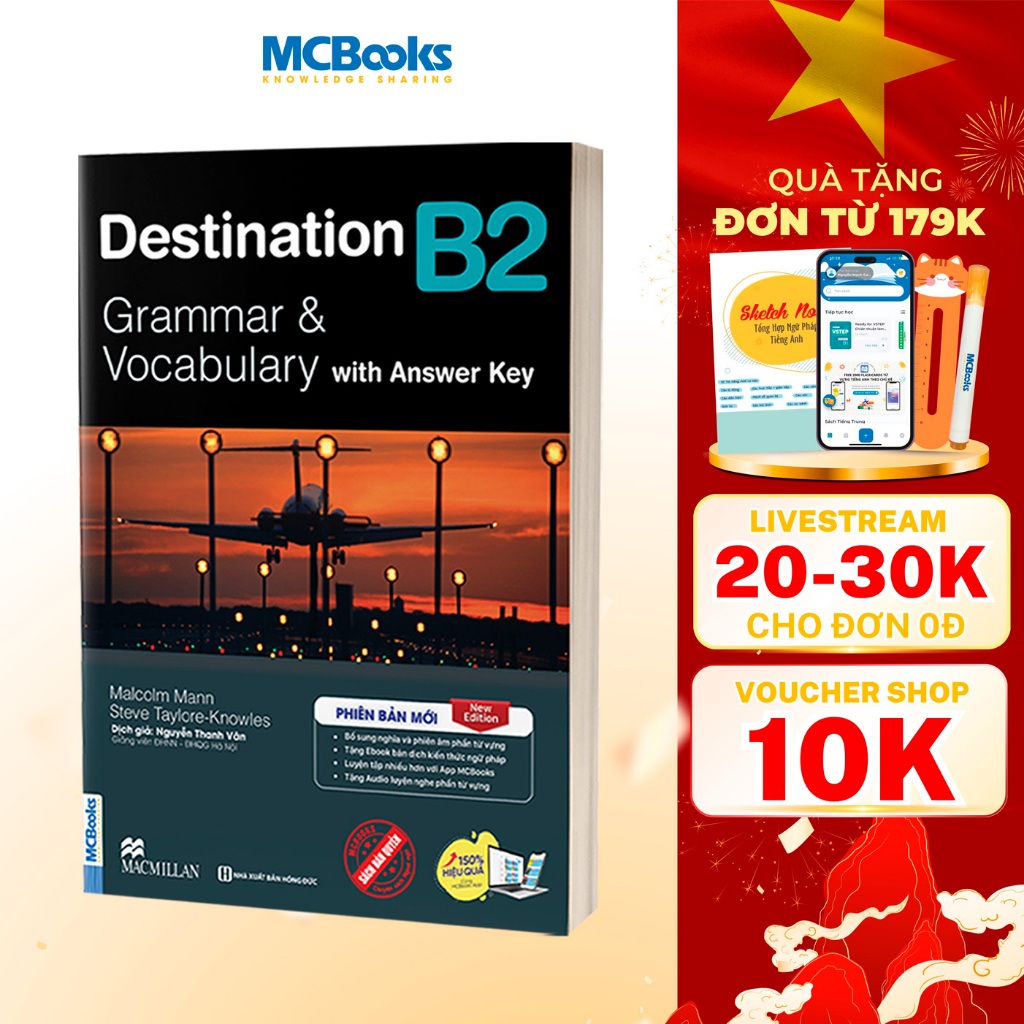 Sách - Destination B2 Grammar and Vocabulary (Kèm Đáp Án) Tặng Audio và bài tập thực hành MCBooks
