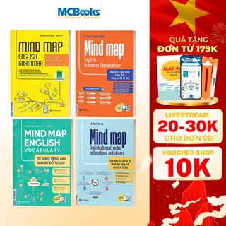 Sách - Bộ 4 Cuốn MindMap English Tự Học Tiếng Anh Cho Người Mới Bắt Đầu MCBooks (Lẻ Tùy Chọn)