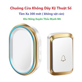 Chuông Cửa Không Dây Cao Cấp A80 38 kiểu nhạc, chống nước bắt tín hiệu khoảng cách 300m