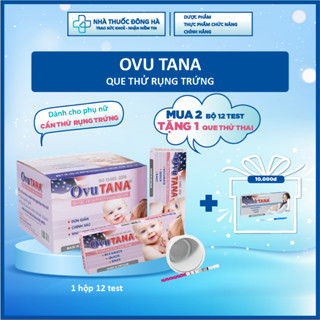 Ovu Tana Hộp 12 test - Que thử rụng trứng, mang thai theo ý muốn hoặc ngừa thai hiệu quả