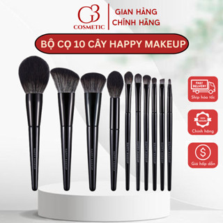  Bộ cọ trang điểm 10 cây HAPPY MAKEUP cọ make up cá nhân chuyên nghiệp lông siêu mềm mại G3COSMETICS 