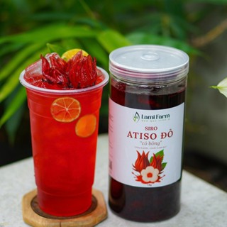 Siro atiso đỏ có bông keo 1kg vị chua ngọt