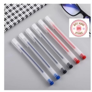 Combo 10 Bút Bi Gel Mực Nước 0.5mm Mực Xanh, Đỏ, Đen