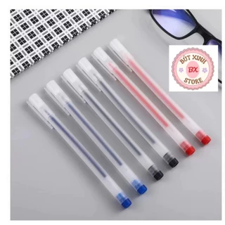 Combo 10 Bút Bi Gel Mực Nước 0.5mm Mực Xanh, Đỏ, Đen