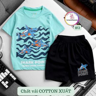 11 đến 40kg Đồ bộ bé trai size đại cộc tay cotton mát mùa hè 8T