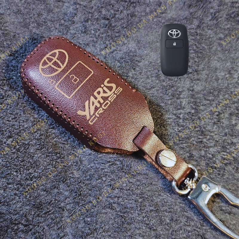  Bao da bọc chìa khóa Toyota Veloz Yaris cross Raize Avanza Wigo da bò thật bảo hành 2 năm 