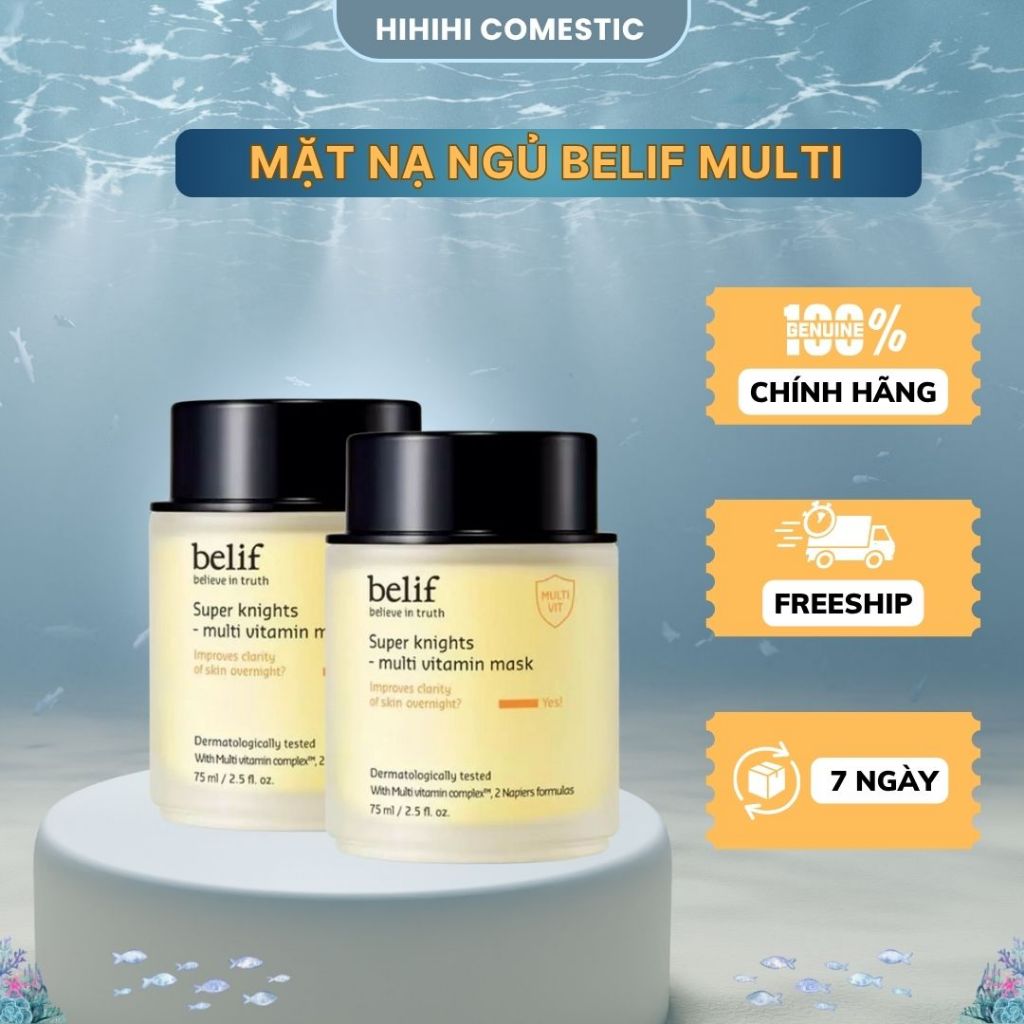Mặt nạ ngủ Belif Multi Vitamin Mask mặt nạ ngủ Belif dưỡng ẩm cấp ẩm và phục hồi da chuyên sâu 75ml