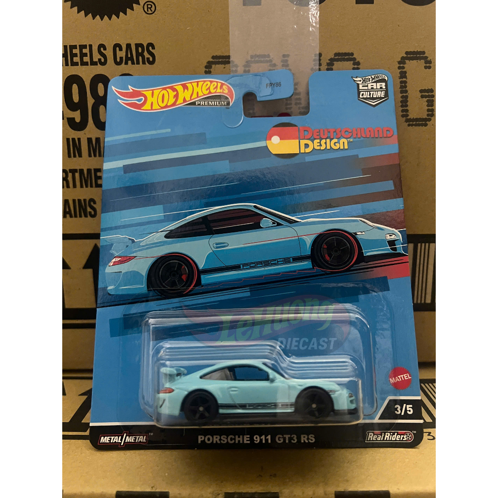 LeHuong Diecast - Xe Hot Wheels Premium Porsche 911 GT3 RS Cyan