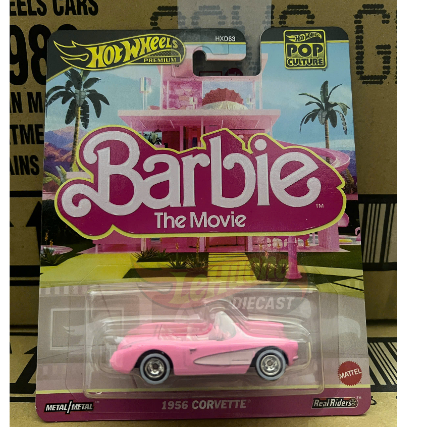 LeHuong Diecast - Xe Hot Wheels Premium 1956 Corvette Pink Barbie Hồng