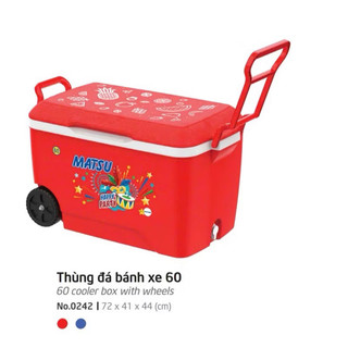 (XẢ KHO) thùng đá vuông 60 lít duy Tân chính hãng có bánh xe kéo công nghệ PU FOAM GIỮ LẠNH 36 tiếng