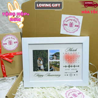   TẶNG HỘP + RƠM  Khung ảnh để bàn thiết kế làm quà tặng sinh nhật kỉ niệm ngày yêu kích thước 13x18cm mẫu 7 