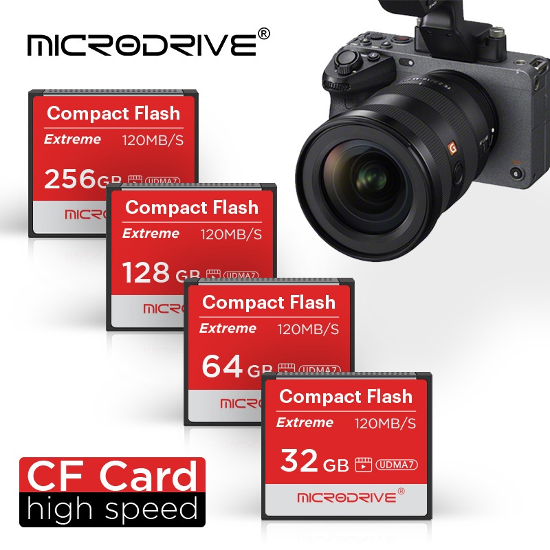 Thẻ nhớ CF Compact flash card 32GB 120MB/s Microdrive và đầu đọc thẻ nhớ CF card tốc độ cao Microdri