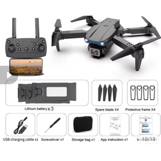 Máy bay Flycam giá rẻ E99 PRO có camera, Máy Bay Điều Khiển Từ Xa Camera Kép 4K Cực Sắc Nét, Cảm Ứng Chống Va Chạ...