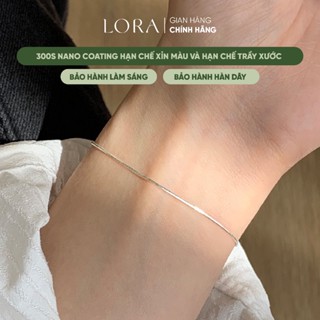   BH Trọn Đời  Vòng Tay Bạc Lắc Tay Nữ Bạc S925 LORA May Mắn Bình An Gia Công Riêng Theo Size Tay 