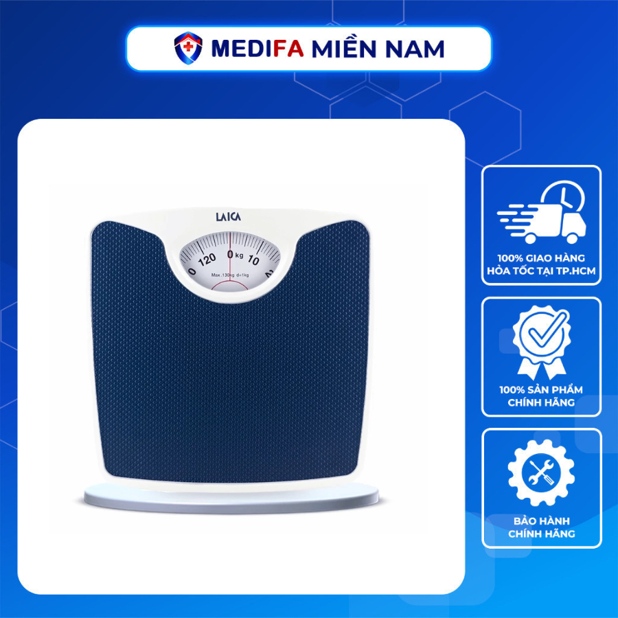 Cân sức khỏe cơ học Laica PS2018 độ chính xác cao, dùng cho cả người lớn và trẻ em, cân tối đa 130kg
