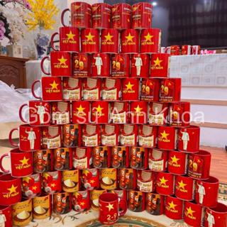 Cốc uống nước, Cốc sứ, Gốm sứ Bát Tràng hoạ tiết Tự Hào Việt Nam cực đẹp decor làm hàng quà tăng Gomsudecor21