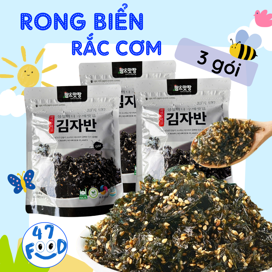 COMBO 3 GÓI RONG BIỂN RẮC CƠM MAJTING 40G 47FOOD