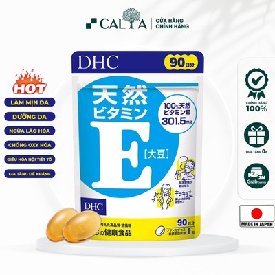 Viêm Uống DHC Vitamin E Chống Lão Hóa, Tăng Cường Sức Khỏe - DHC Natural Vitamin E 30 Ngày/90 Ngày