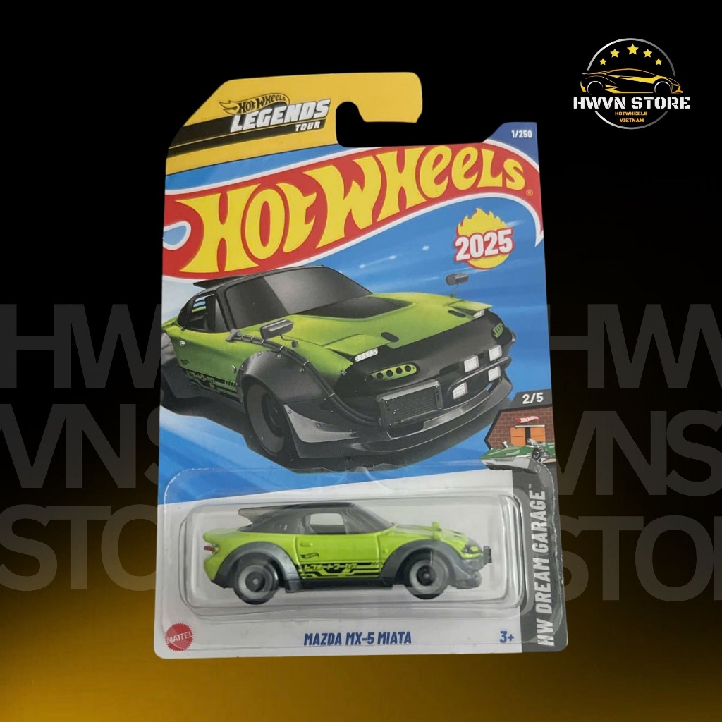 Xe mô hình Hotwheels Mazda Mx-5 Miata màu xanh lá