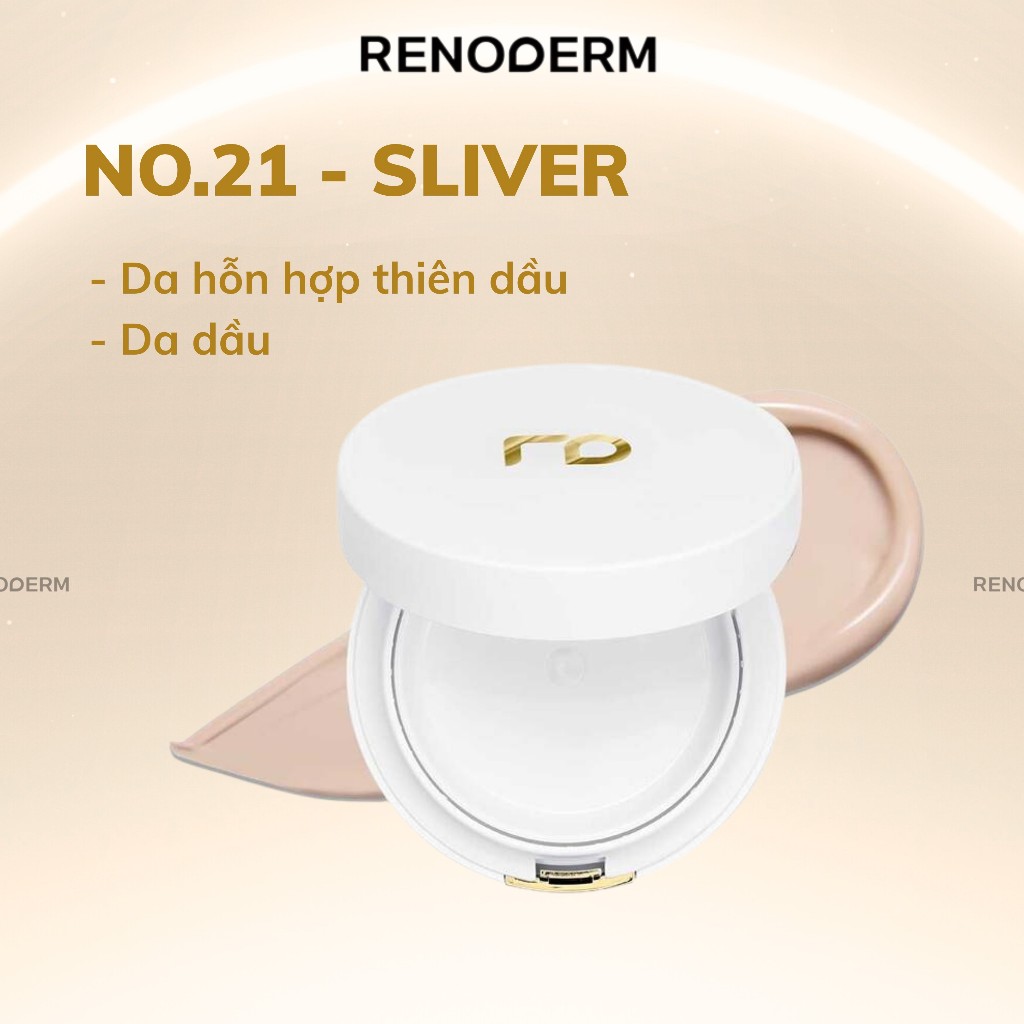 [MALL HÃNG] Phấn Nước Cushion RenoDerm DAY LONG BB CREAM SILVER Tone Sáng Che Phủ Cao Mịn Lì Phù Hợp Da Dầu Da Treatment | BigBuy360 - bigbuy360.vn