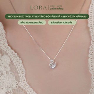 Dây Chuyền Bạc Ý S925 Mặt Thiên Nga Chung Thuỷ Nữ Tính LORA SP000389