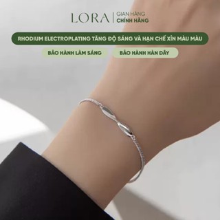   BH Trọn Đời  Lắc Tay Nam Nữ Cặp Đôi Bạc Ý S925 Đã Xi Kim LORA Vĩnh Cữu N01 