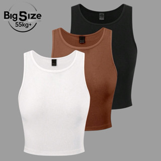 [ BIGSIZE TRÊN 55KG ] AMS37 Áo thun ba lỗ bigsize ngang rốn chất thun len tăm dày dặn bigsize nữ