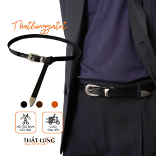 Thắt lưng nam nữ bản nhỏ y2k da thật kiểu Hàn Quốc bản 1.8cm TLD028 - Thắt Lưng Giá Tốt