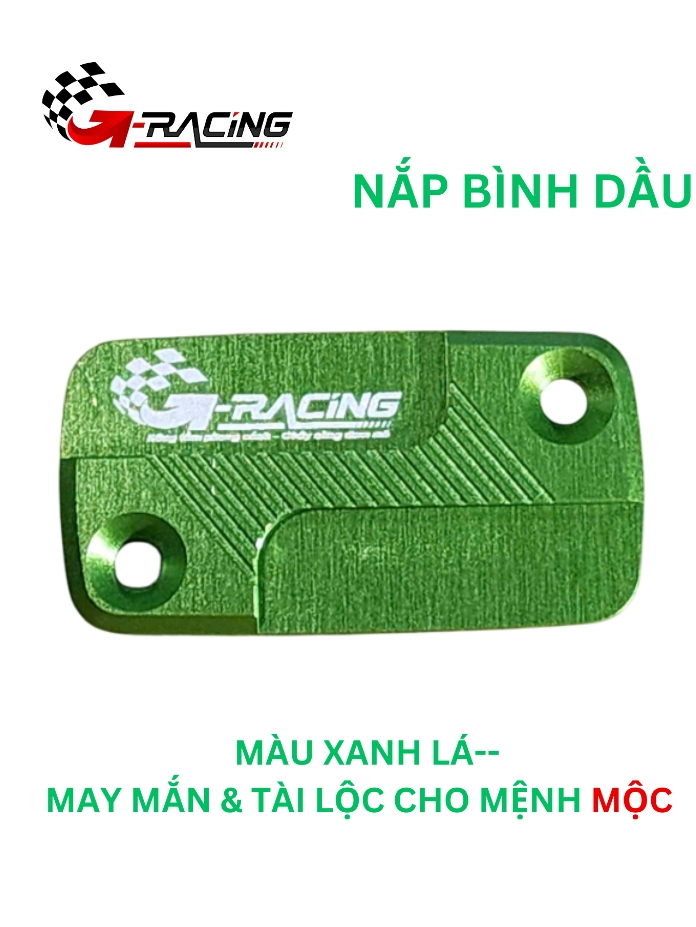 Nắp Bình dầu nhôm CNC nguyên khối Màu Xanh Lá| GBD001-4