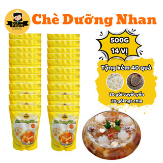 Combo 20 set chè dưỡng nhan 14 vị 500g Cô Mầm Foods - Tặng 40 quà (20 tuyết yến + 20 hạt chia)