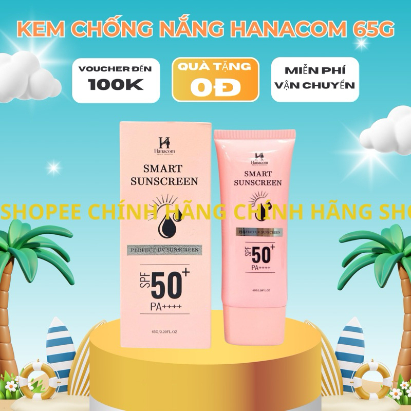 Kem Chống Nắng Hanacom Skincare Tuýp Lớn 65Gram
