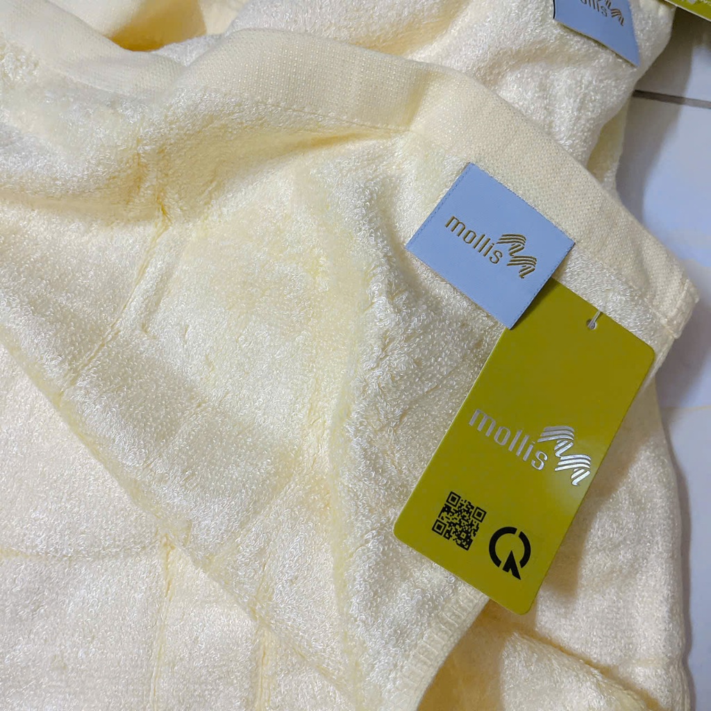 [SIÊU RẺ]Khăn Mặt Mollis Cotton 5 Tấc Khăn Cao Cấp Mềm Mịn Thấm Hút Không Ra Màu Không Xù  Lông
