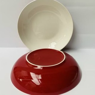 Bộ 2 dĩa sứ sâu lòng 20cm nhiều màu - dĩa sứ lòng sâu 20cm