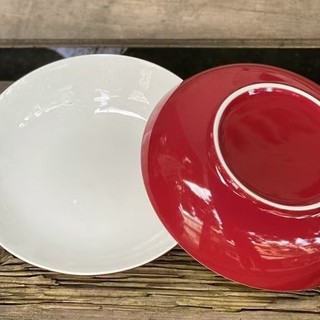 Bộ 2 dĩa sứ sâu lòng 20cm nhiều màu - dĩa sứ lòng sâu 20cm