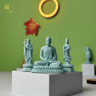  Tượng Phật Ta Bà Tam Thánh Mẫu 8 Dùng Để Bàn Trang Trí Văn Phòng Xe Hơi Tiểu Cảnh 