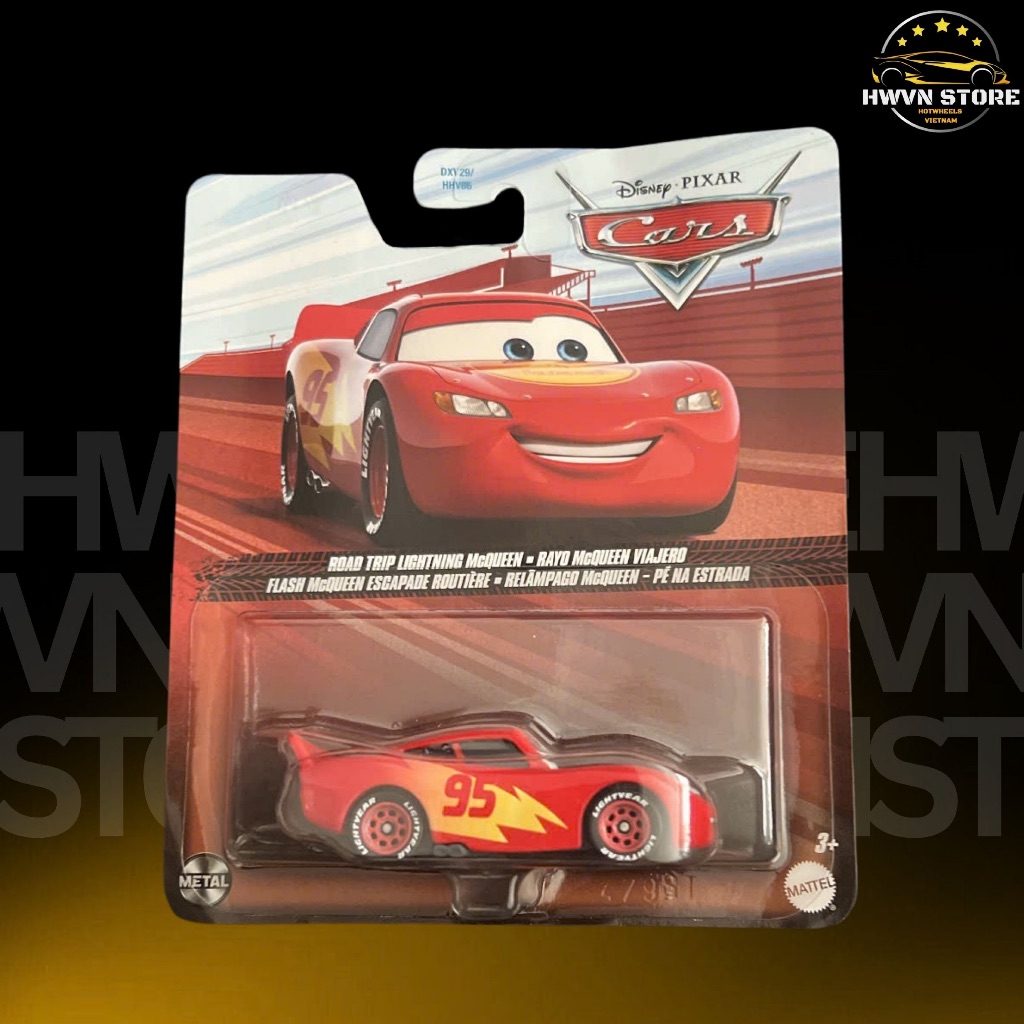 Miniverse - Xe mô hình CARS-Xe mô hình CARS - Road Trip Lightning McQueen màu đỏ