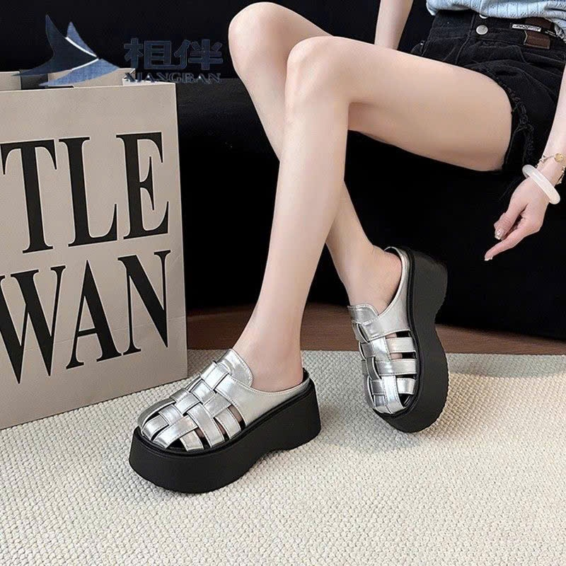 [ MẪU MỚI LOẠI 1 ] Giày Sục nữ đế cao 7cm kiểu rọ, Sục rọ da mềm mịn, êm ái, hàng thời trang cao cấp