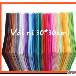 Vải nỉ 30*30cm, 45*45cm 10 tờ