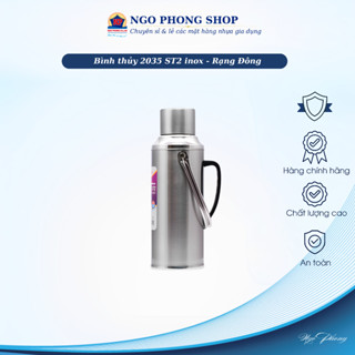  Bình thủy inox 2L Rạng Đông 2035 ST2 – Phích nước giữ nhiệt tốt gioăng silicon tăng độ kín khít. 